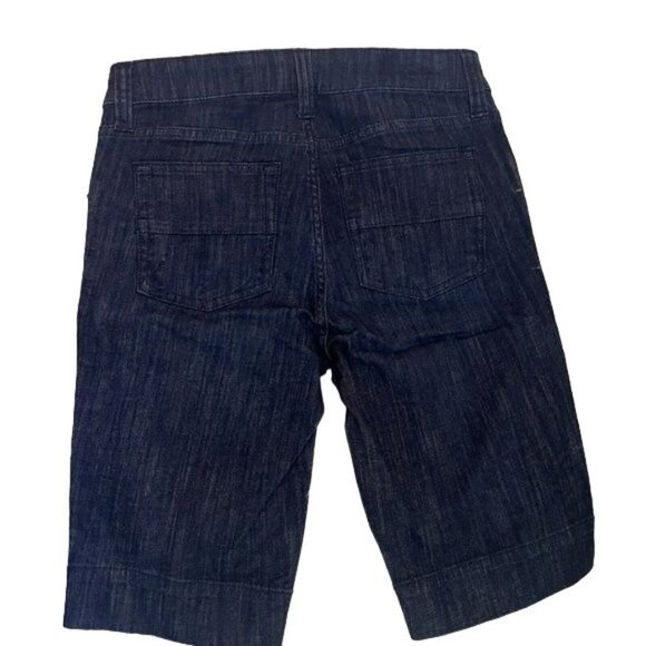 Kut From The Kloth Women Bermuda Shorts Dark Blue Demin Stretch  Size 0 New - Picture 2 of 6